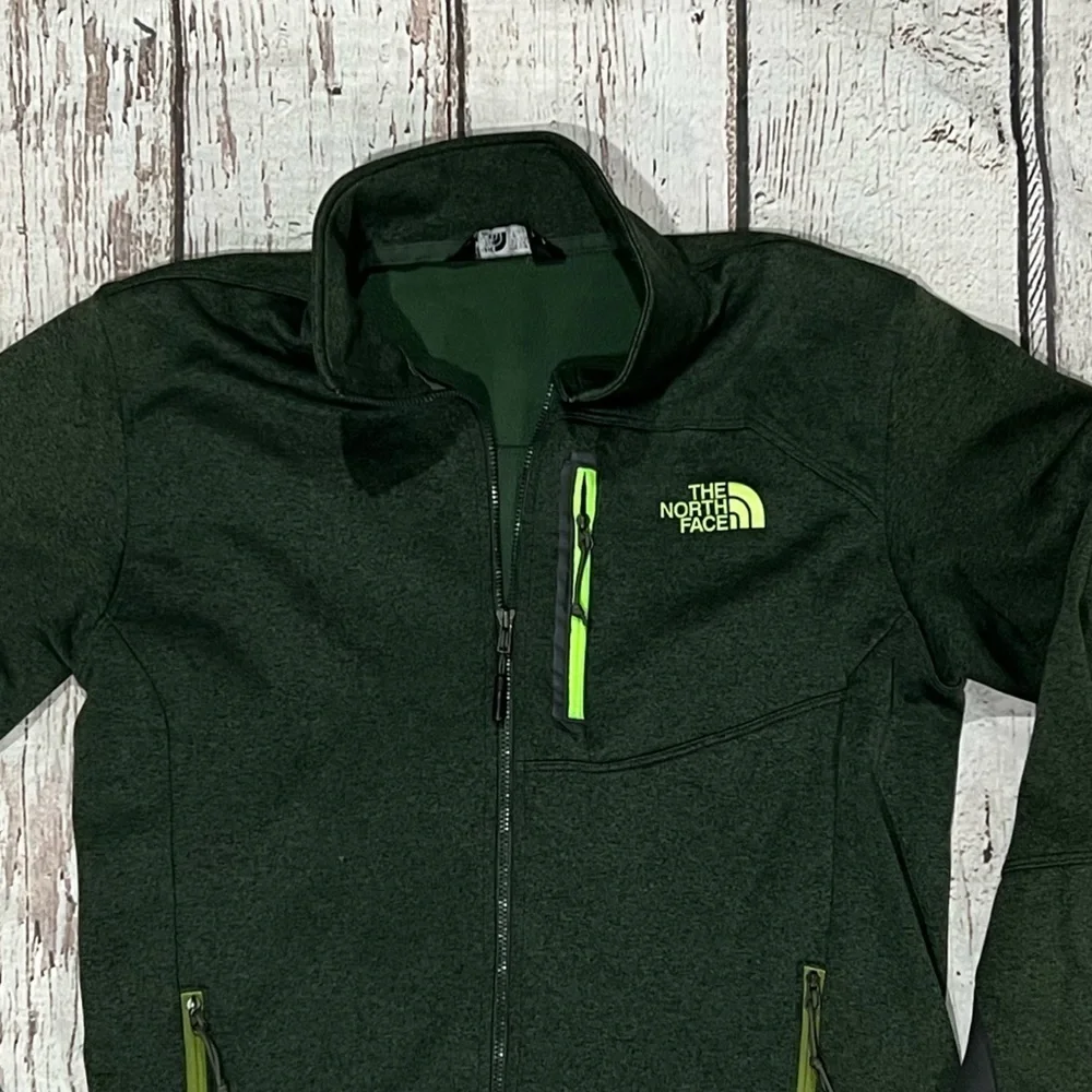 Men's The North Face Green Zip Up Outwear Jacket